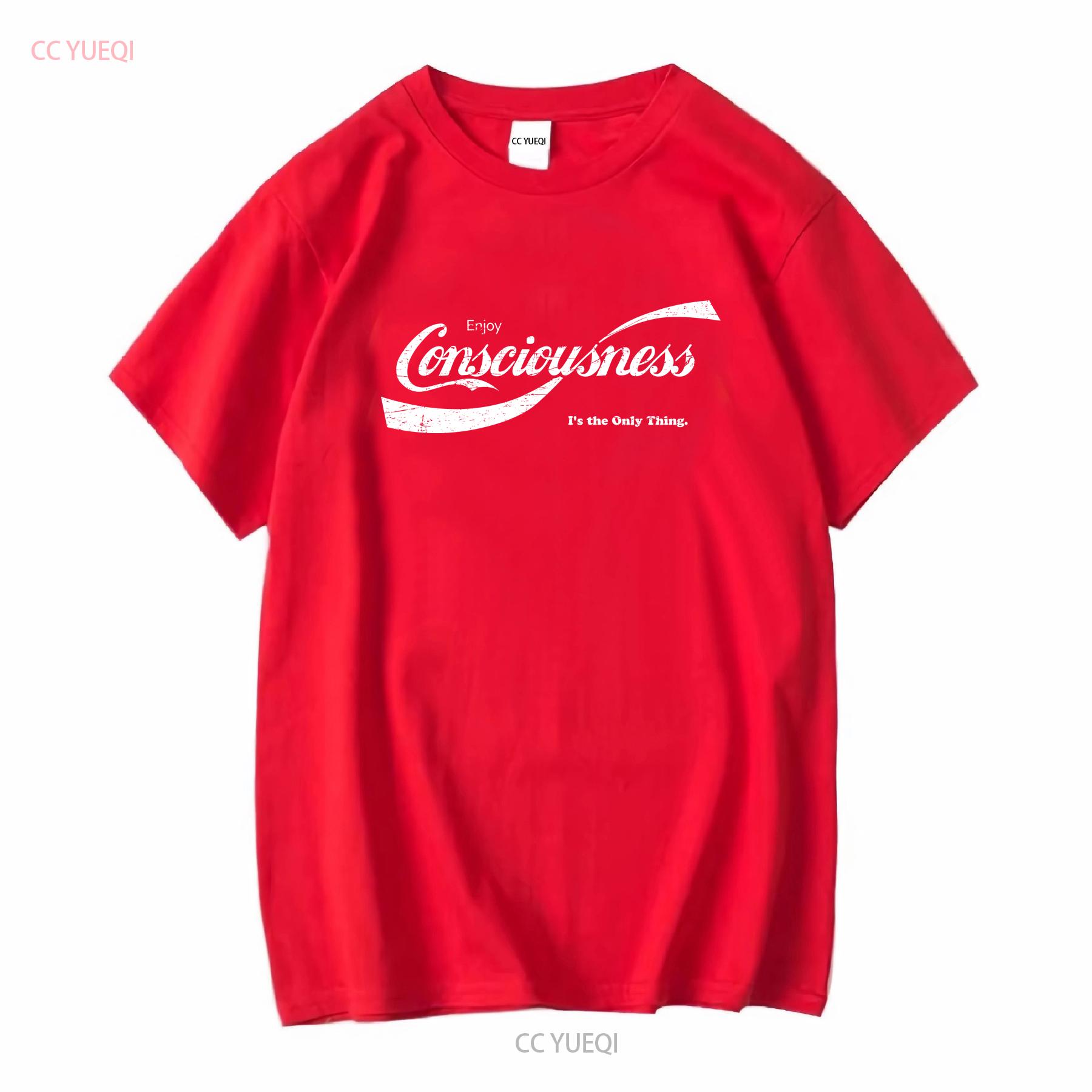 Футболка  Наслаждайся Сознанием  Духовность Просветление Медитация Духовное Пробуждение Аяуаска ДМТ с длинным или коротким рукавом Мягкая S