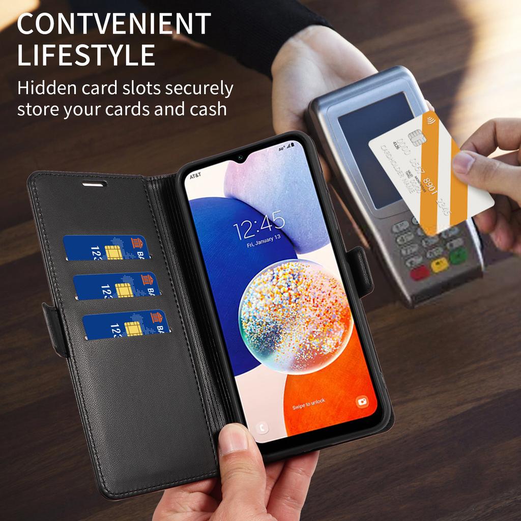 For Samsung Galaxy A15 5G/4G Case Side Magnetic Clasp RFID Blocking Leather Phone Wallet Cover