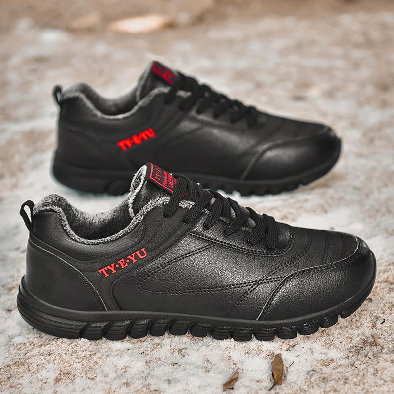 

Модные кожаные повседневные мужские туфли на шнуровке, оксфорды, удобные кроссовки, повседневная обувь, обувь для ходьбы, зимние ботинки, мужские плюшевые теплые туфли 10 красный