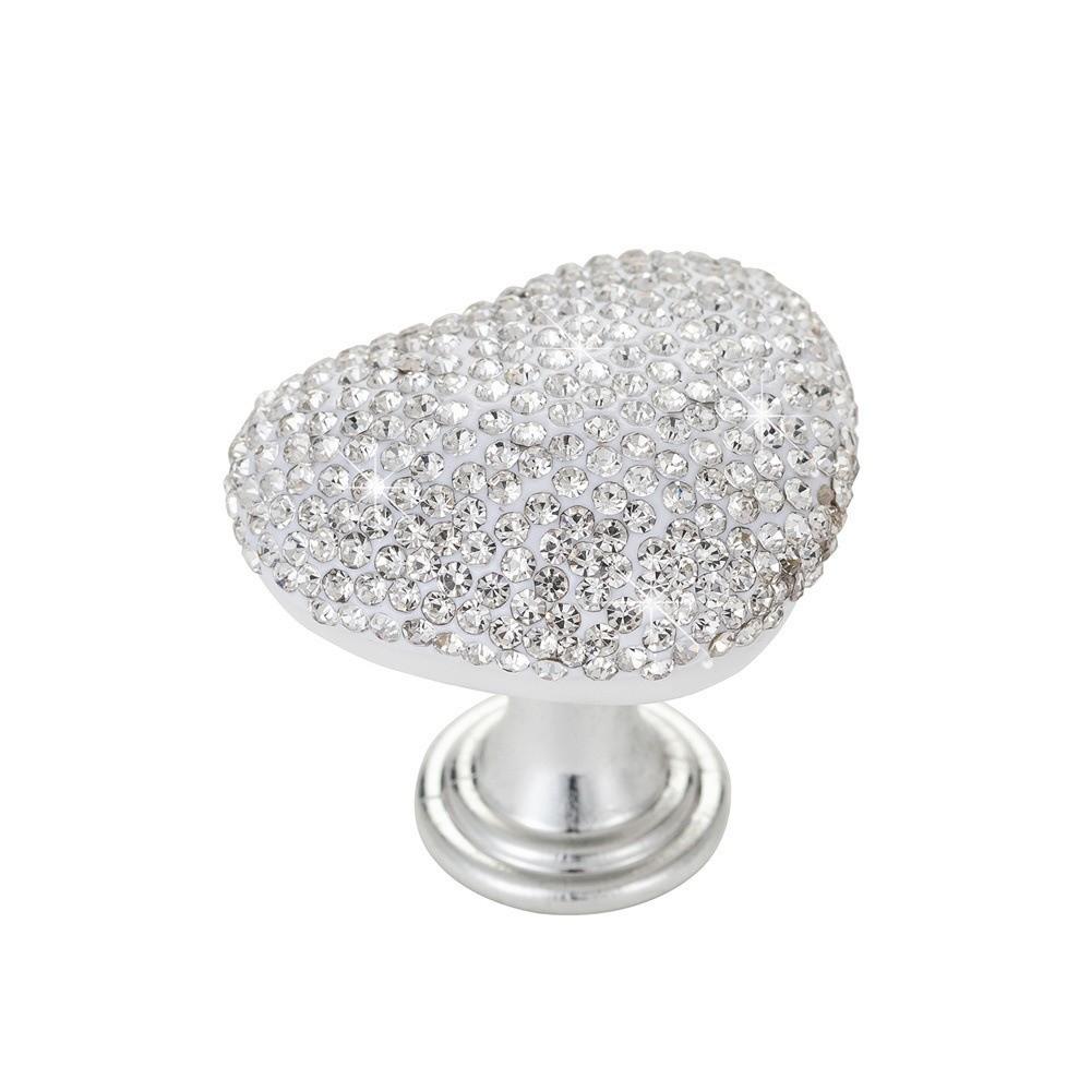 Heart Shaped Toilet Press Button Adhesive Diamond Toilet Flush Top Button Nail Protector Multifunctional