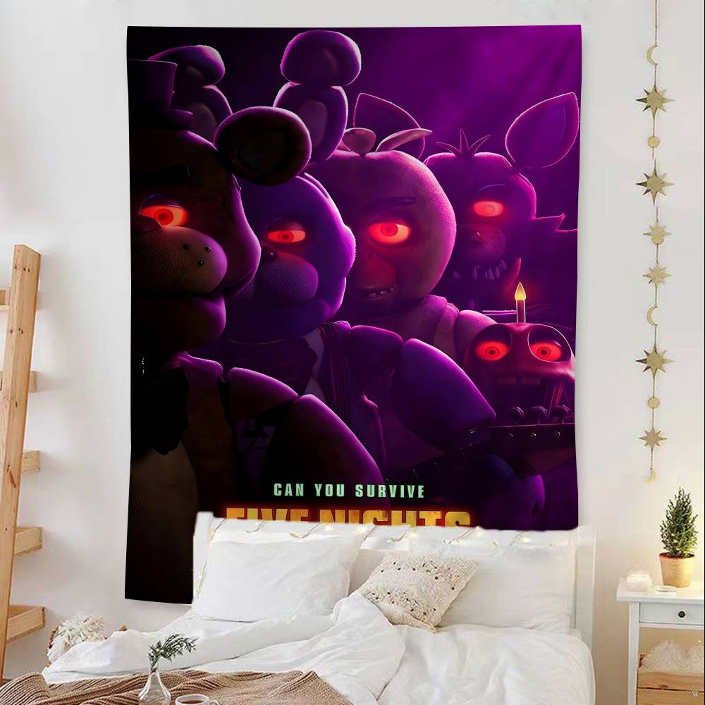 Fnaf Five-nights-At-Freddys Anime Tapestry Hippie Flower Wall Carpets Dorm Decor Cheap Hippie Wall Hanging