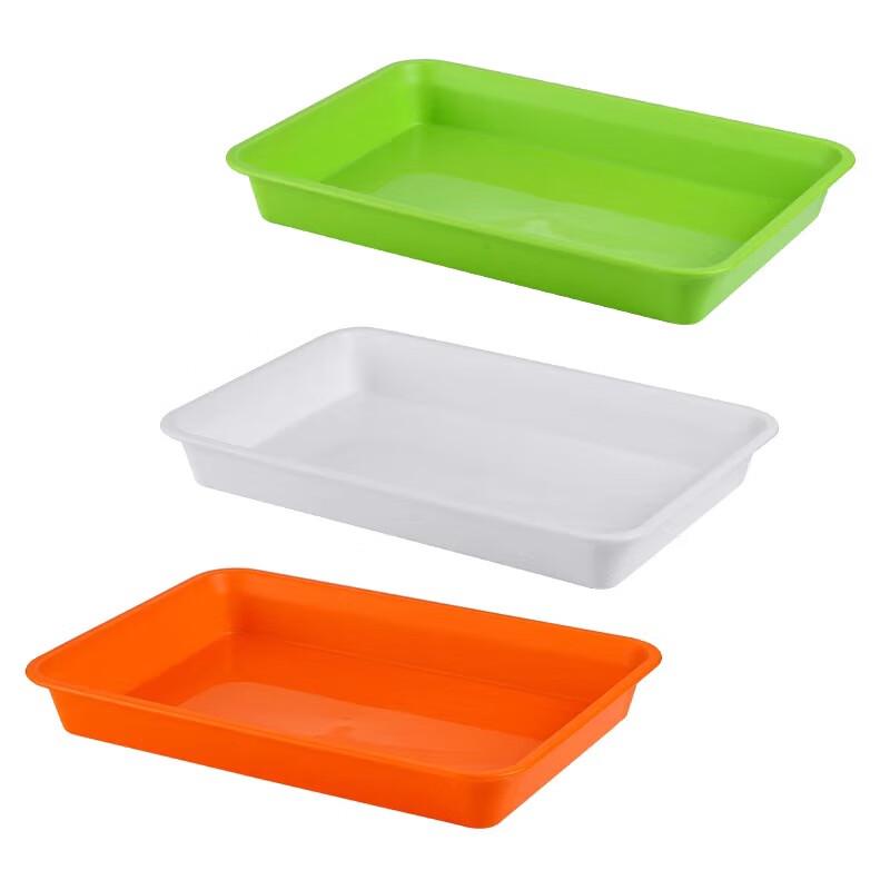 Commercial Thickened Plastic Serving Trays (10-Pack)