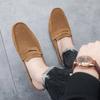 Summer Men Casual Shoes Leather Moccasins Breathable Slip On Boat Shoes Italian Luxury Brand Mens Driving Loafers Brown Blue