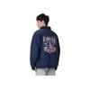 Lining Badfive Brand Logo Print Solid Color Single-Breasted Lapel Jacket Men Jackets Navy-Blue AFDSD43-2