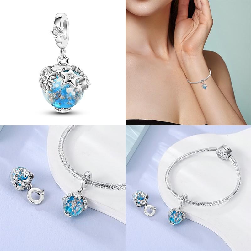Snowflake Magic Fashionable Ball Copper Charm Beads Fit Original Bracelet Jewelry Designing For Ladies Present