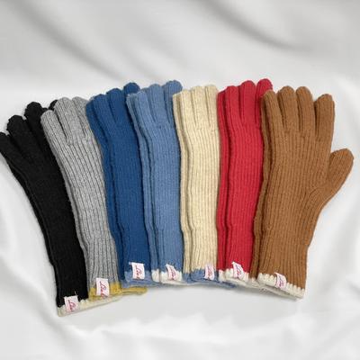Guantes diarios de mujer con bloques de color y agujero para el dedo