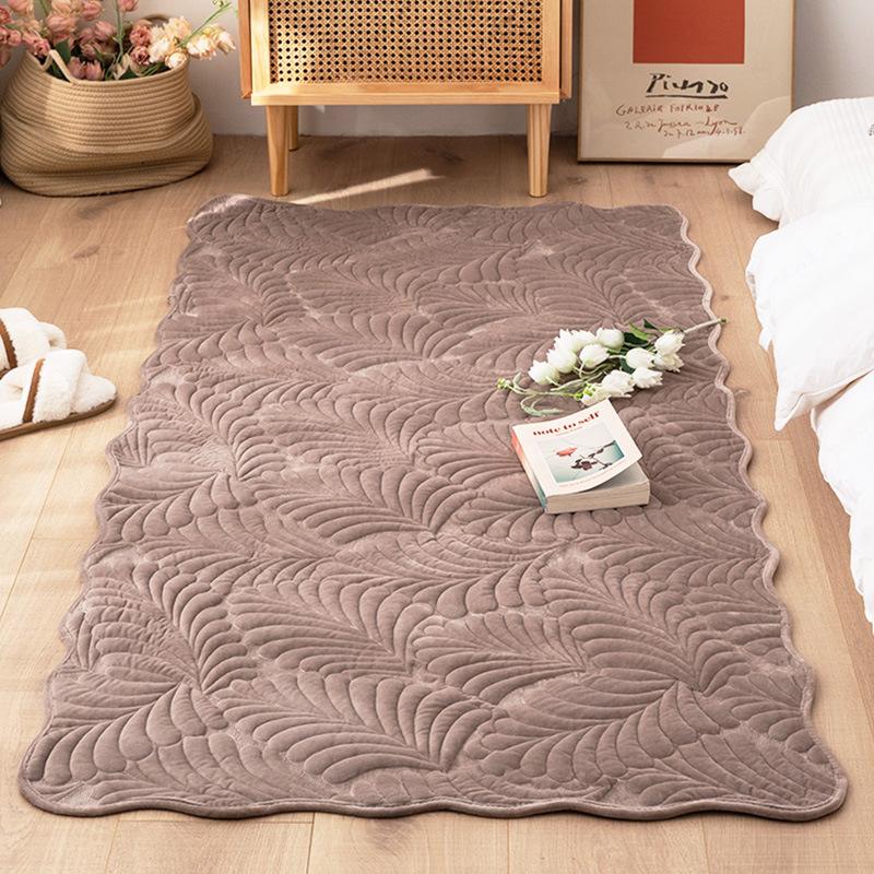 Simple Flannel Winter Thickened Bedroom Mattress Tatami Plush Floor Mat Coffee Table Mat Machine Washable
