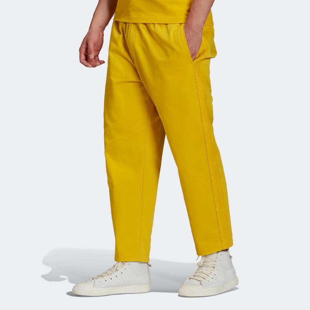 Adidas Originals Adicolor Trefoil TWILL PANTS Knitted Sweatpants Men's Yellow HC8602-