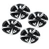 8 Inch Wheel Hub Cap Black Fully Wrap Hubcap Rim Protector Trim Replacement for EZ‑GO Golf Cart