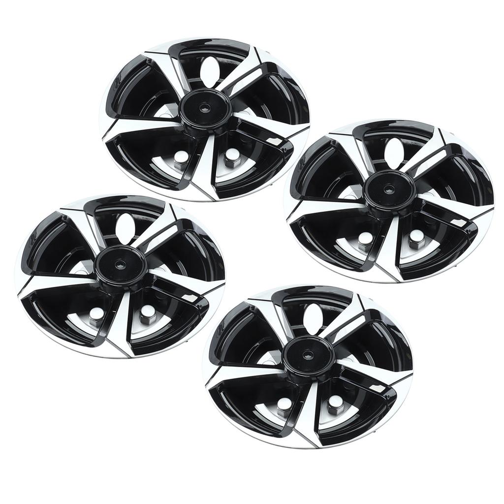 8 Inch Wheel Hub Cap Black Fully Wrap Hubcap Rim Protector Trim Replacement for EZ‑GO Golf Cart