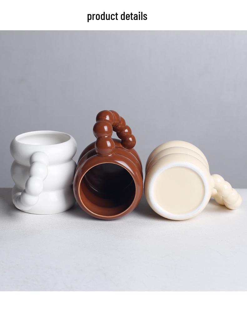 Korean Style French Ceramic Coffee & Milk Cup Set
