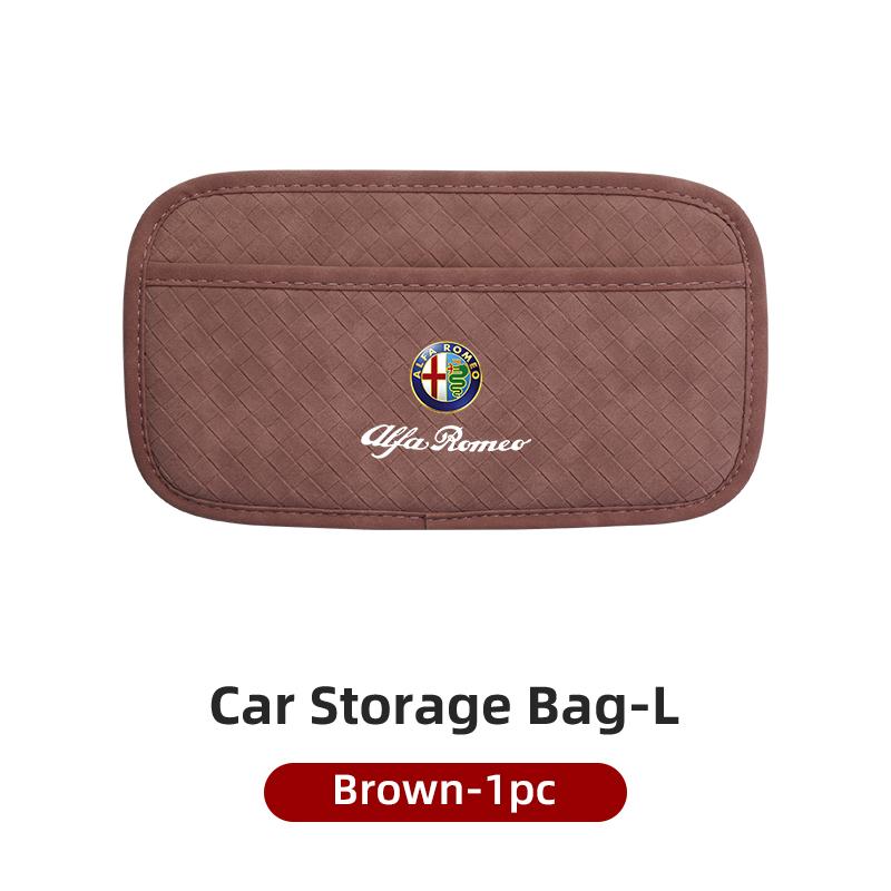 TKJLP1 Plaid Self-Adhesive Storage Hanging Bag For Alfa Romeo Giulietta 159 147 156 166 Mito Giulia GT Stelvio Tonale