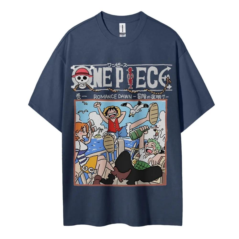 ONE PIECE Peripheral Products Unisexs 2025 Summer Casual Tee Breathable Cotton Daily Lounging and Comic Themed Parties