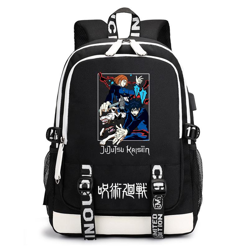 Jujutsu Kaisen Druck Schülerrucksack Lässiger Anime Tagesrucksack für Jungen Mädchen Schultasche Leicht