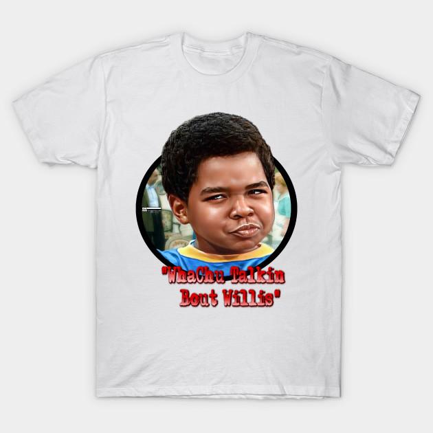 Men Black Print T-shirt Whachu Talkin Bout Willis No-Cut Transfer Paper Print Cotton Tshirt S белый