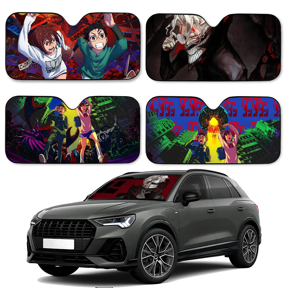 Anime D-Dandadan Car SunShade Car Sunshade Covers Cover Universal Windscreen Folding Visor