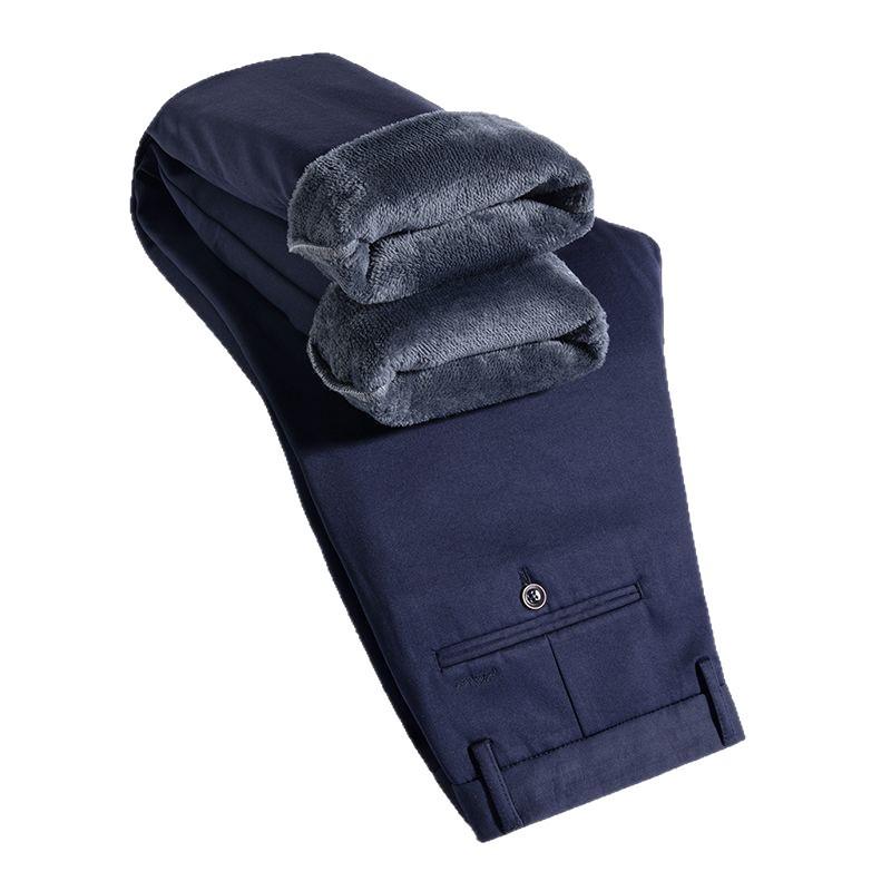 Men's Lyocell Plus Velvet Straight-Leg Dress Pants: 2025 Autumn/Winter Collection