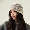 DIMANAF Women Winter Autumn Hat Thick Hat 2025 Fashion Lady Knitted Thick Hat Vintage Floral