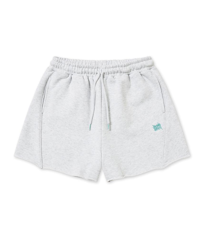 Brown Bless W Tag Sweat Shorts - Ash