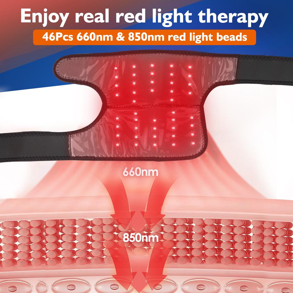 660 850nm Red Light 3 In 1 Thermal Knee Massager Shoulder Knee Elbow Heating Massage Support Brace Rechargeable Pad Muscle Relax