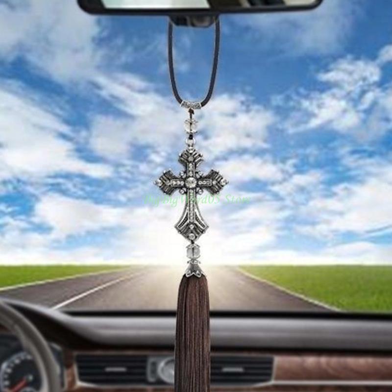 

24TE Metal Cross Pendant Decorative Charm Holiday Ornament Household Supplies for Christmas Church Party Background CN
