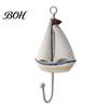 Wall Hooks for Clothes Wooden Hook, Mediterranean Style Decorative Coat Sturdy Hook Durable Hanger Home Decor Keys Umbrellas Scarves