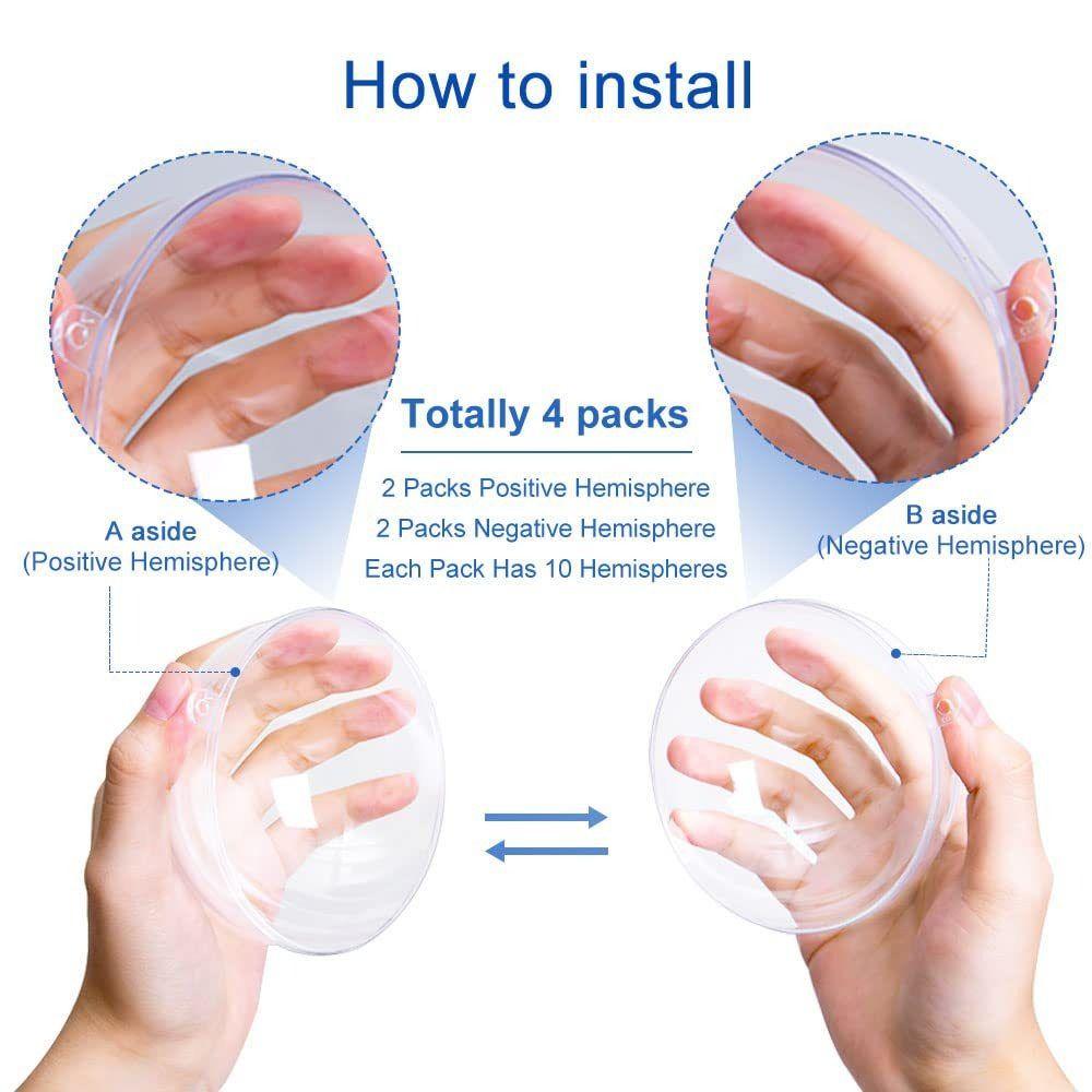 Kit de Bola de Acrílico Transparente para Artesanato DIY Bola de Plástico Enchível Bola de Ornamento de Natal Decoração para Casa