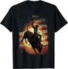 Rodeo Bull Rider Patriotisk Cowboy Gave Unisex T-skjorte