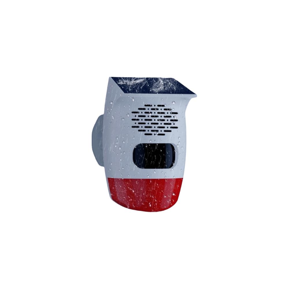 Rechargeable Solar Alarm Multifunctional Solar Charging Alarm Security Alarm Siren Garage Security