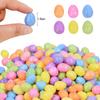 80pcs Glitter Easter Eggs Mini Colorful Foam Bird Pigeon Happy Easter Party Home Decoration Kids Gift Basket Filler DIY Crafts