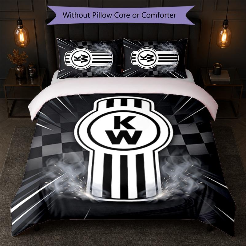 Kenworth Print 3-teiliges Bettwäsche-Set Bettbezug mit zwei Kissenbezügen Weiche Bettwäsche für Haushalt Schlafzimmer