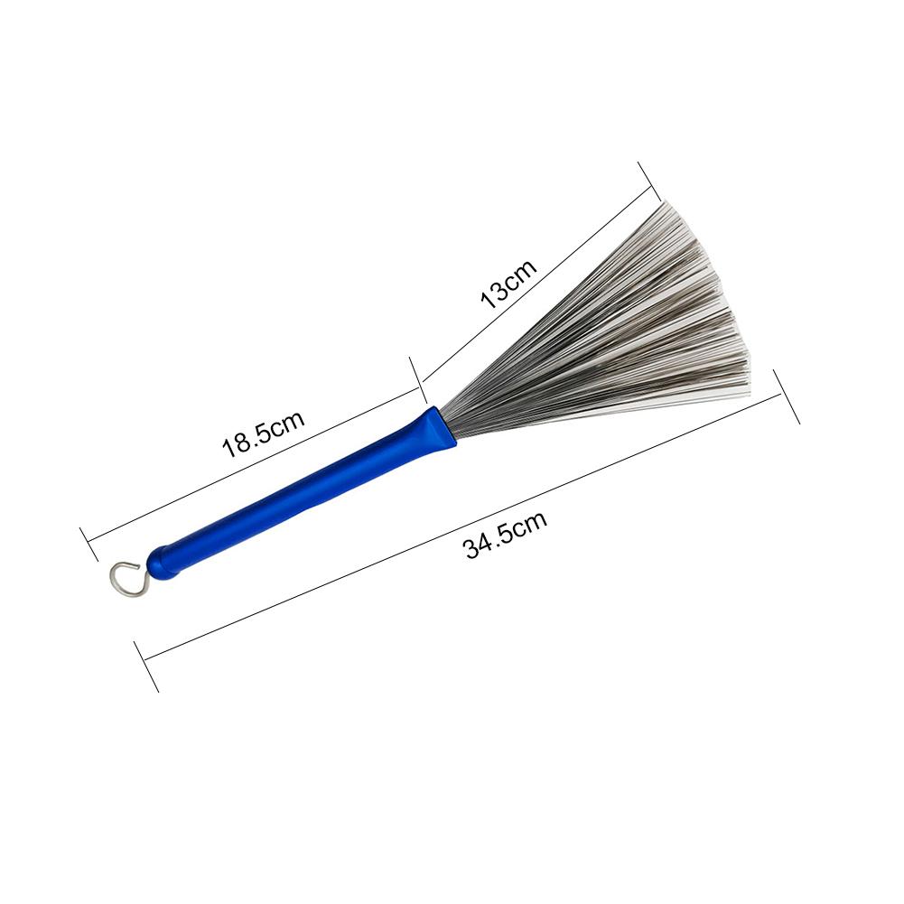 Jazz Drum Brushes Aluminum Steel Wire Drum Sticks Telescopic Metal Handle Brush Cleaning Tool Drum Accessories Parts