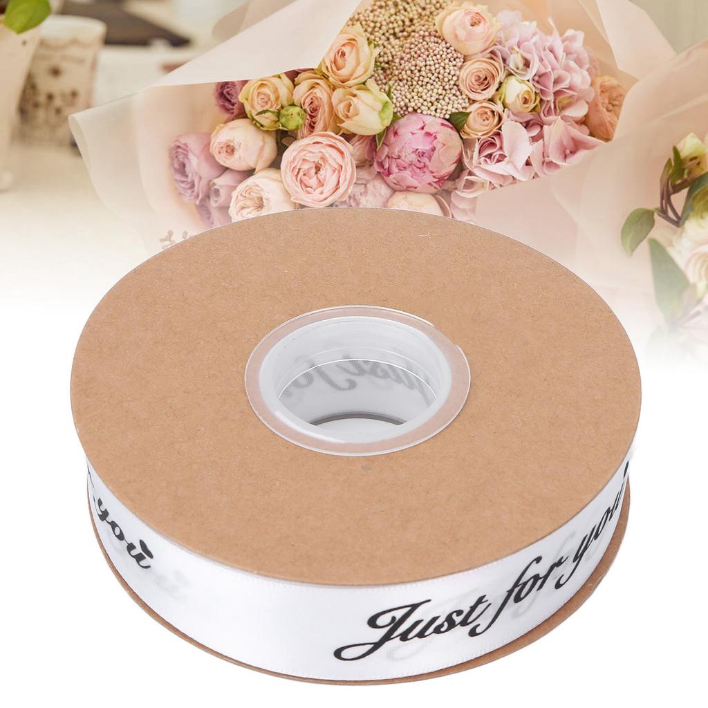 2.5cm Satin Ribbon Roll 45yd Printing Just for You Polyester for   Wedding Decoration Birthday Cake Packing