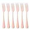 Drmfiy Dinner Forks Stainless Steel Dinnerware Set 6 Piece Snack Dessert Forks Tableware Salad Fork Cutlery Kitchen Utensils
