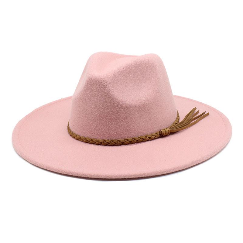 Vintage Wool Felt Fedora Hat With Wide Brim For Outdoor Travel And Casual Wear