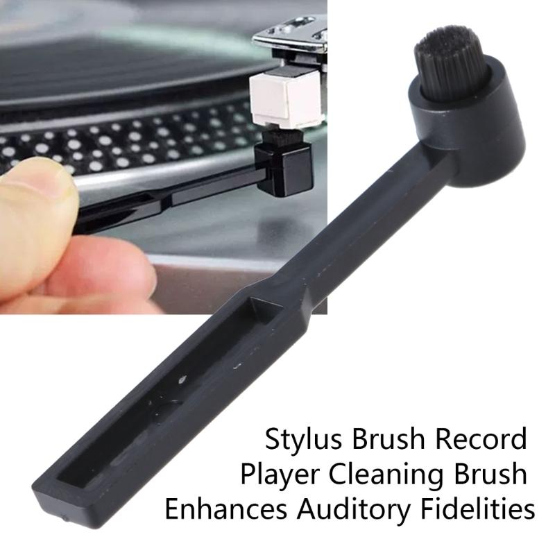 Stylus Brush Precise Turntable Needle Cleaner Brush for Audiophiles Record Player Stylus Cleaning Brush