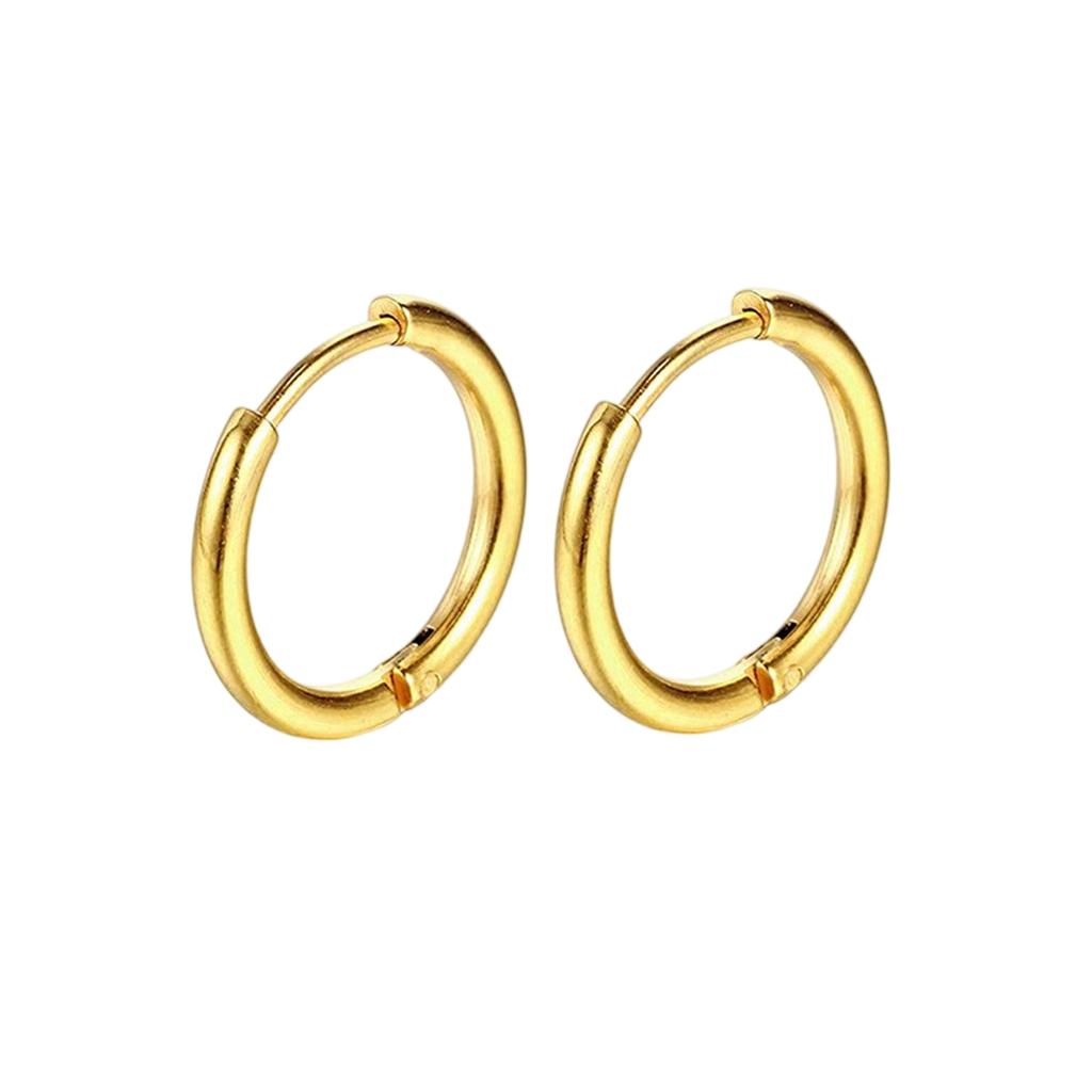 Small Commodities, European And American Style, Round Stainless Steel Ear Loops, Ear Rings, Titanium Steel Round Wire Earrings And Earrings.