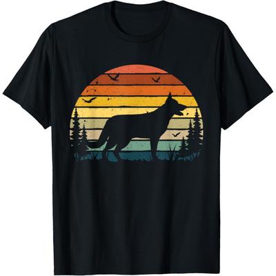 German Shepherd Vintage Retro Mom Dad Dog Pet Lover Gift T-Shirt