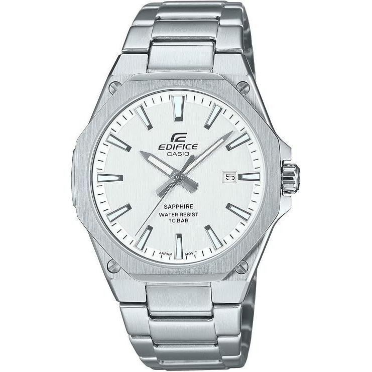 Used New and Unused  CASIO Casio Watch EDIFICE [Domestic Genuine Product] Sapphire Glass Dial White EFR-S108DJ-7AJF Men's Silver
