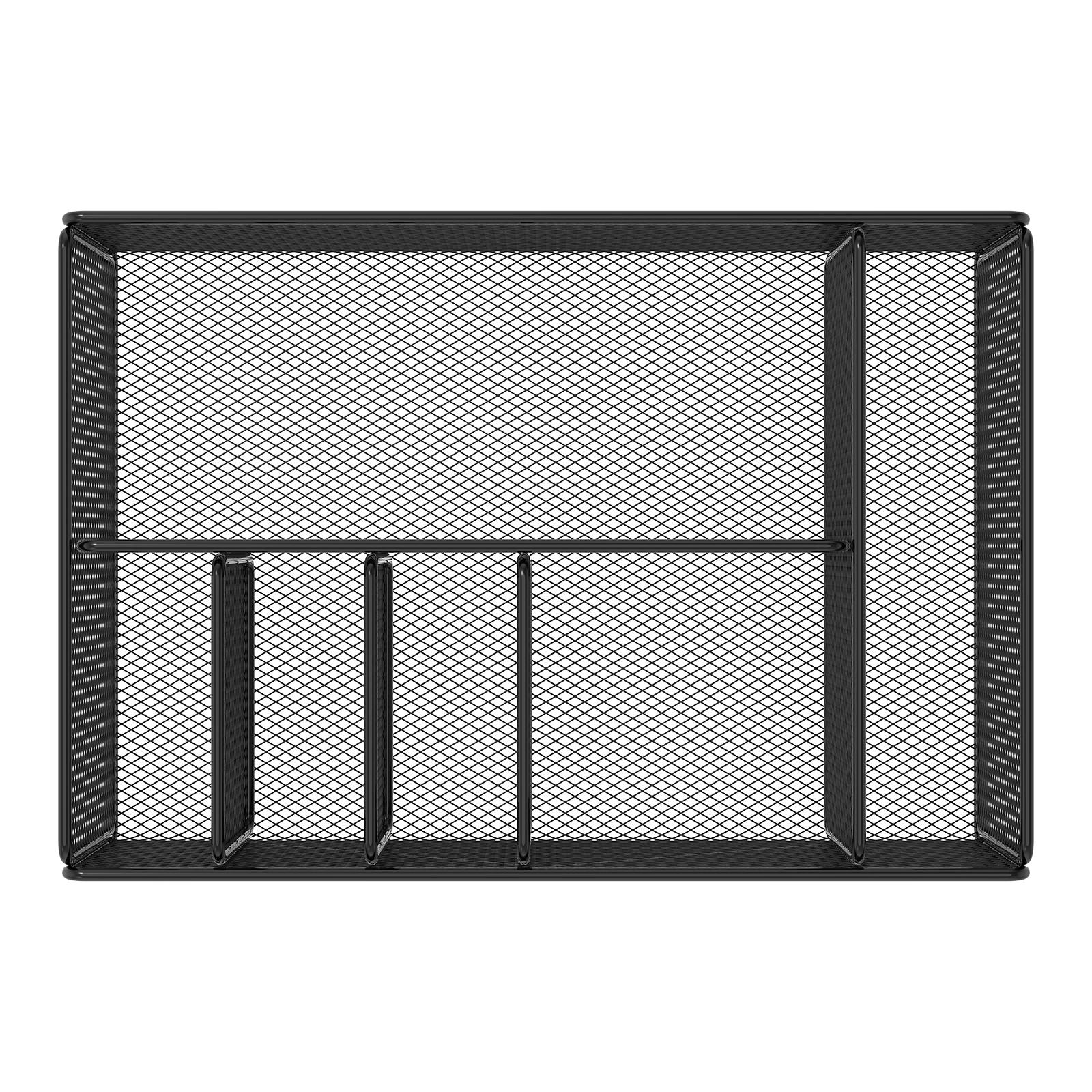 

6 Grid Storage Rack Hollow Metal Paper Plate Holder Multifunctional Tableware and Kitchenware Storage Rack for Kitchen Bathroom чёрный