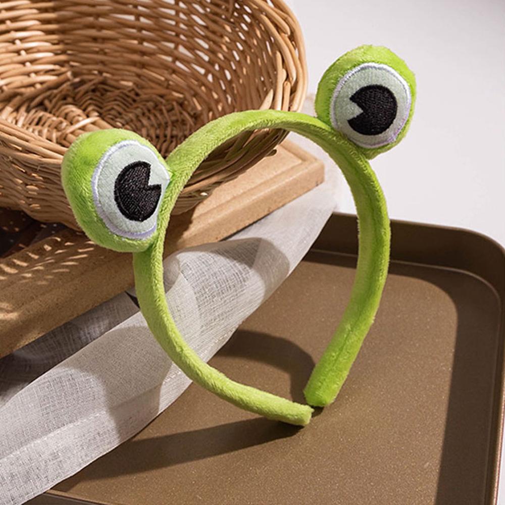 Girls Wide-brimmed Elastic Skincare Hair Band Makeup Headband Washing Face Hairband Funny Frog
