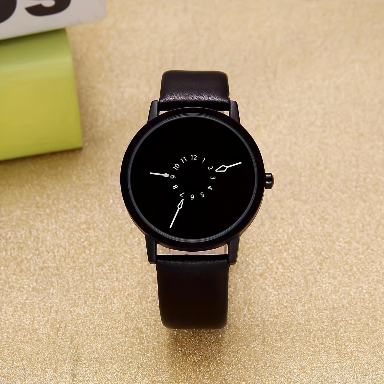 

1PC Personality Concept Black Technology Watch Men and Women Handsome Trendy Couple Watch Pointless Concept Watch чорний