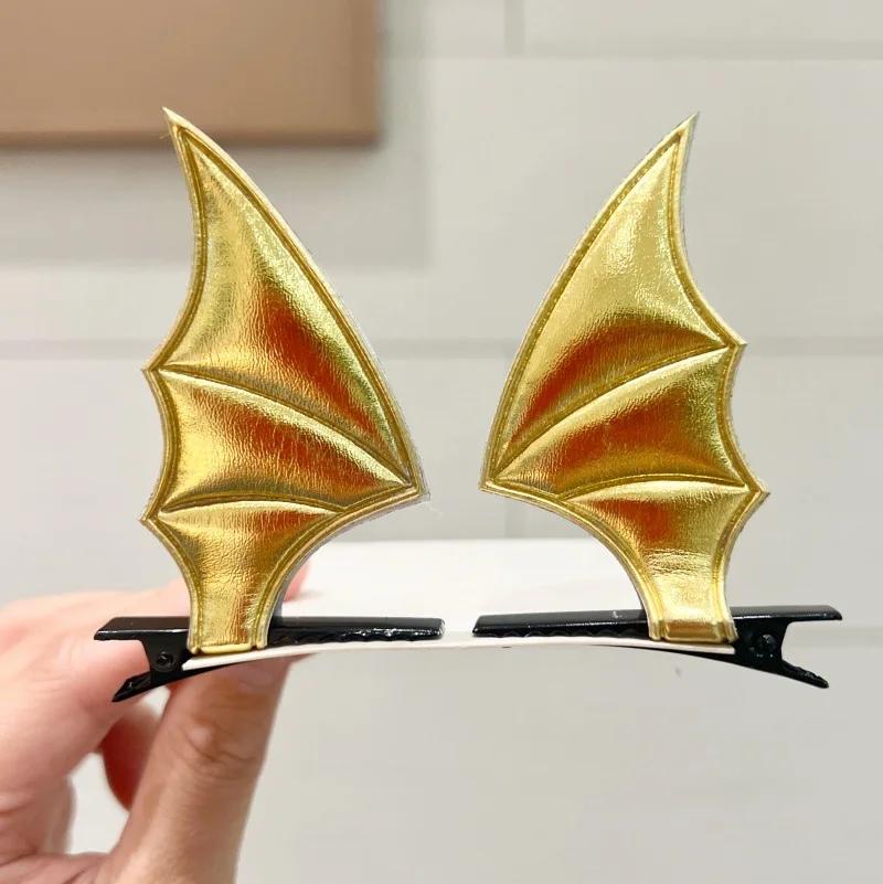 Nueva Horquilla de Halloween Alas de Murciélago de Cuero Halloween Fiesta Disfraz Tocado