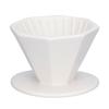 Coffee Dripper Ceramic Convenient Reliable Exquisite Portable Size Simple Design Pour Over Coffee DripperWhite