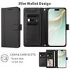 Leather Wallet Flip Case For Nokia C01 Plus C30 C10 C20 C300 C02 C32 C12 X30 X20 X10 G21 G11 G20 G10 G400 G42 G22 PU with 9 Card Slots and Wrist Strap