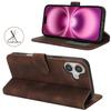 For iPhone 16 Wallet Case Double Folded Edge Skin Touch PU Leather Flip Phone Cover