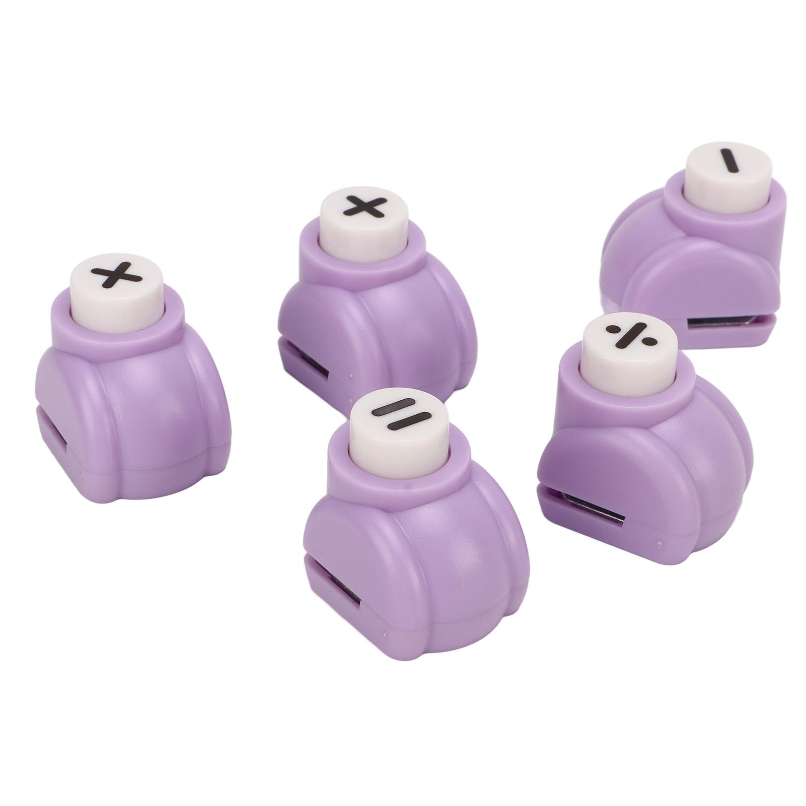 5 шт. фигурных дыроколов для крафт-бумаги для детей, математические символы, легкая резка, мини-дыроколы, фигурные дыроколы с эргономичной ручкой