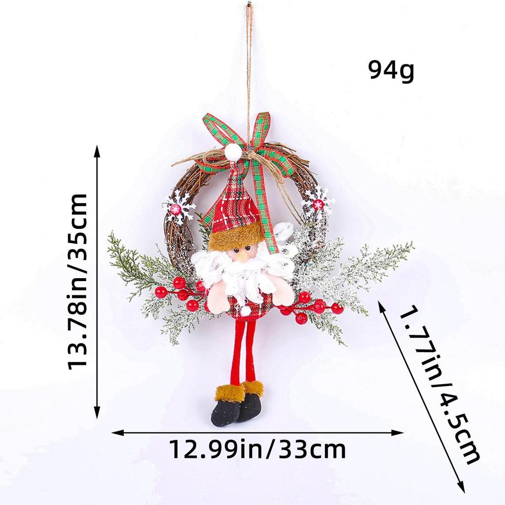 2025 Weihnachtsfensterkranz - 30CM Feiertagsdekoration für Einkaufszentren & Hotels