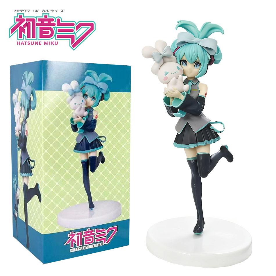 21CM Hot Anime Hatsune Miku Cinnamoroll Figure Peripheral Collectible Models Decorative Decorations Christmas X Kids Gift Articulated Scale Poseable