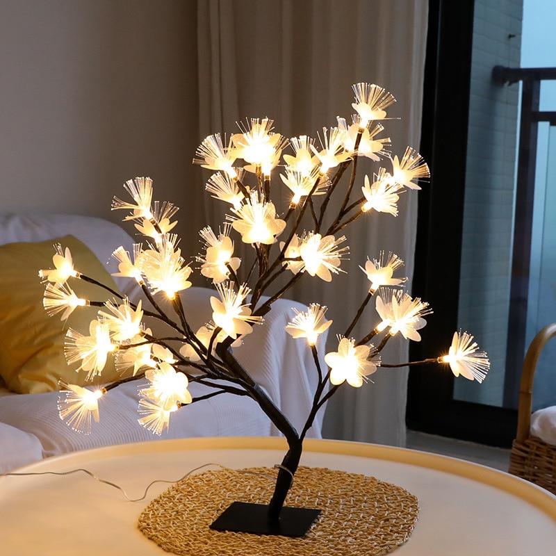 24 LED Table Lamp Cherry Blossom Style Tree Powered Tree Powered Fairy Lamp